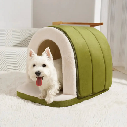 Enclosed Warm Pet Sleeping Den for Cats and Small DogsRetry