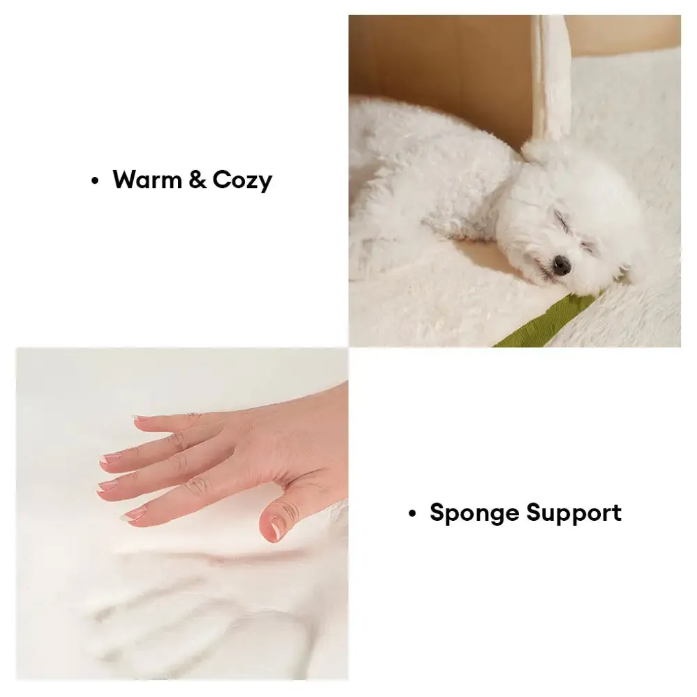 Enclosed Warm Pet Sleeping Den for Cats and Small DogsRetry